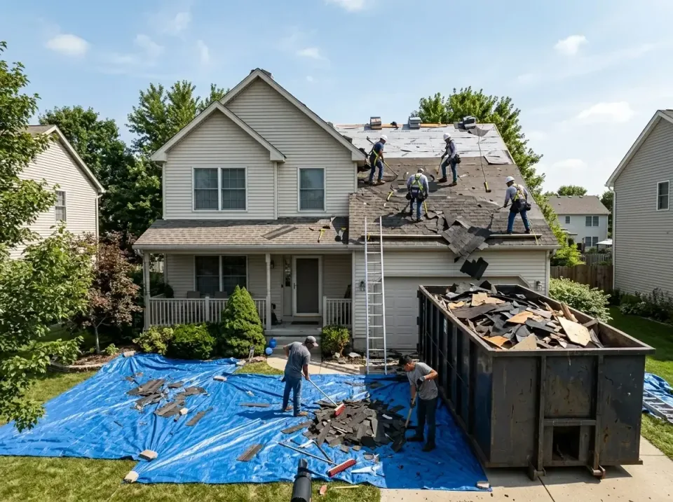 roof-replacement-debris-remova-004 — frequently asked questions, Cheapest Dumpster Rentals in Fort Shawnee, OH